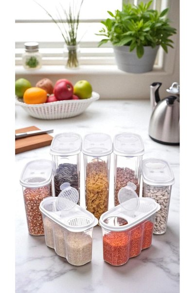 Miami Home 7-Piece Oval Food Container with White Lid