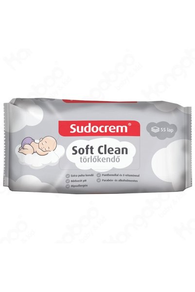 Sudocrem Șervețele umede, Soft Clean, 55 bucăți