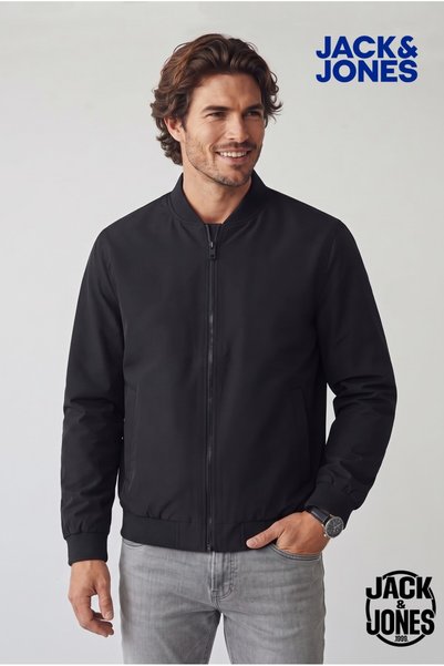 Jack & Jones جاكيت بومبر رجالي أسود من Jprccbane Charge - جاكيت - معطف - أسود
