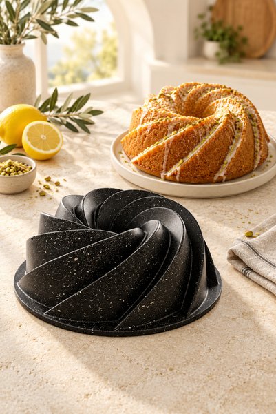 Enza Dora 26 cm Wind Rose Black Cast Iron Cake Mold
