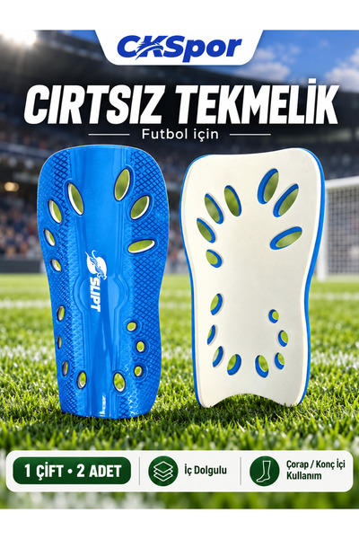 CKSpor Futbol Tekmeliği Futbolcu Kaval Koruyucu Cırtsız Tekmelik