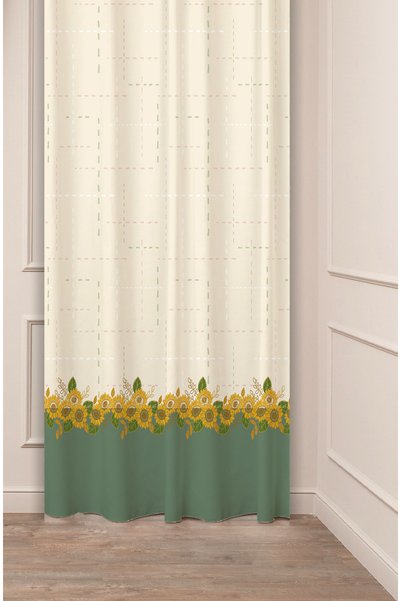GREENDECOR Bohem Çiçek Yaprak Antika Desenli Özel Tasarım Dijital Baskılı (Te...