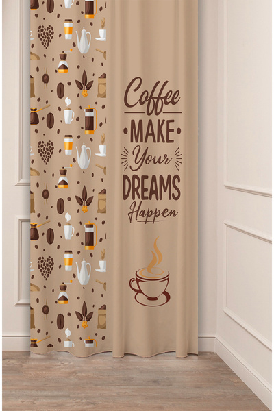 GREENDECOR Coffee Mutfak Kahve Çekirdeği Tatlı Meyve Yeşillik Desenli Özel Ta...