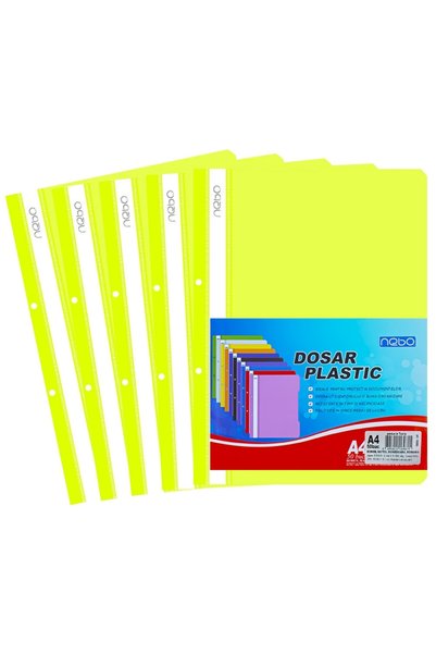 NEBO Set de 50 de dosare din plastic A4, galbene -