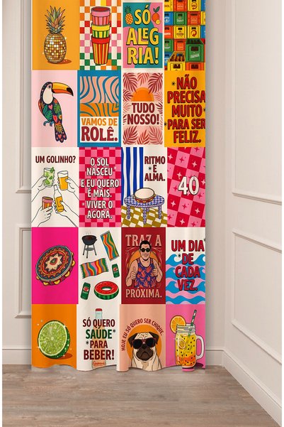 GREENDECOR Aesthetic Moodboard Wall Collage Printed Background Curtain Y2K Re...
