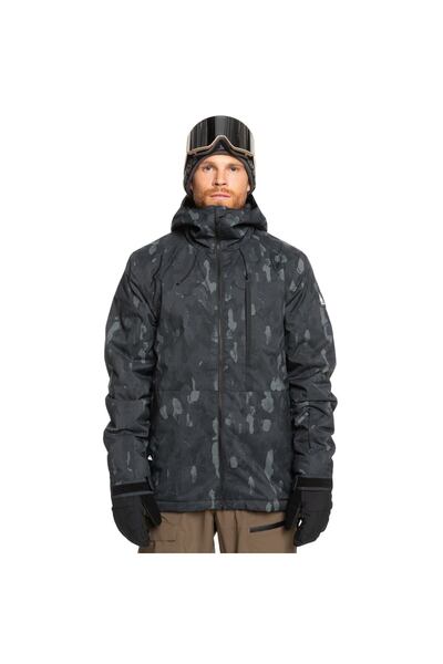 Quiksilver Mission Printed Erkek Siyah Snowboard Ceketi ERKEK SNOWBOARD CEKET...