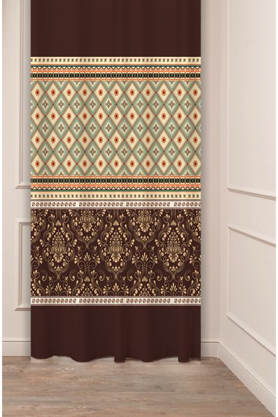 GREENDECOR Perdele de fundal modernă și elegantă, autentică, anatoliană, cu m...