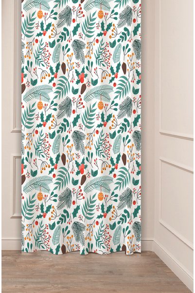 GREENDECOR Christmas Pine Tree Christmas Tree Snow New Year Christmas Pattern...