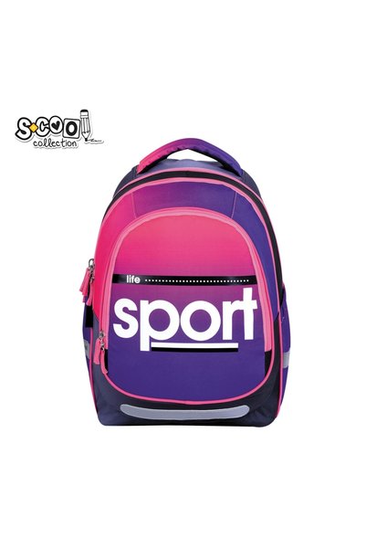S COOL Rucsac școlar ușor, anatomic, 41x28x17 cm, SPORT - S-COOL