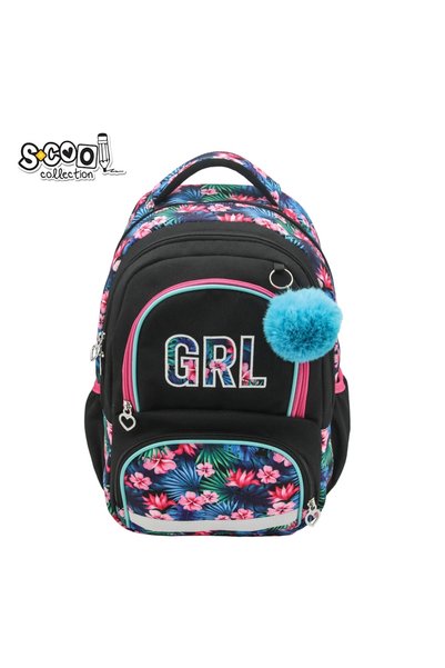 S COOL Rucsac ergonomic școlar, compartiment pentru laptop, 42x31x16 cm, GRL ...