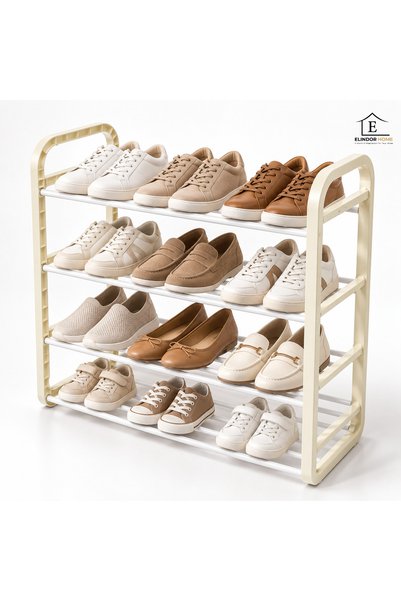 Elindor Organizator de pantofi Elindor ®   Raft pentru pantofi cu 4 niveluri,...