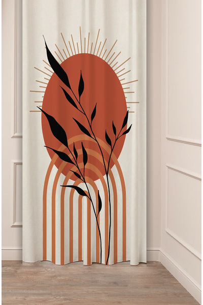 GREENDECOR Bohemian Sun Nur Leaf Sa deznom Digitalna štampa kom Zavesa za dra...