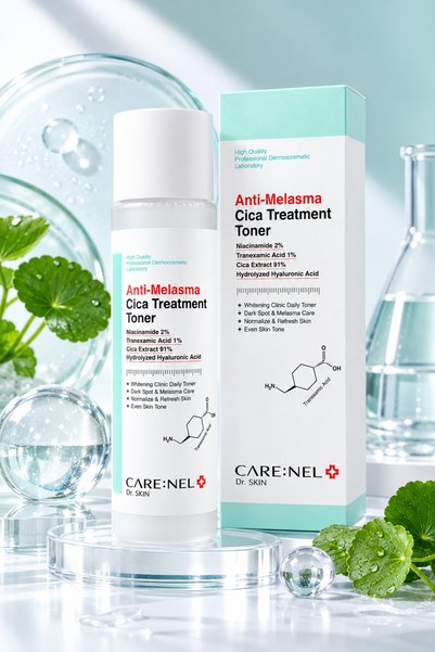 Care:Nel Anti-Melasma Cica Treatment Toner - Anti-Blemish Tonic Containing Ci...