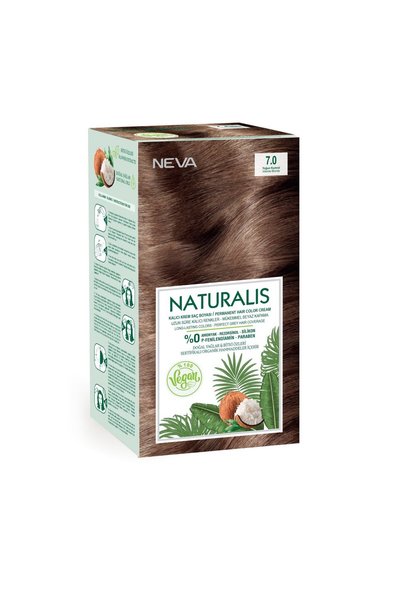 Neva Vopsea de păr vegană fără amoniac, Blond Intens 7.0, Naturalis, Neva, 15...