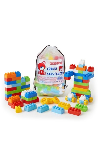 Robentoys Cuburi Constructii pentru Copii Robentoys, 320 Piese/570g, Multicolor