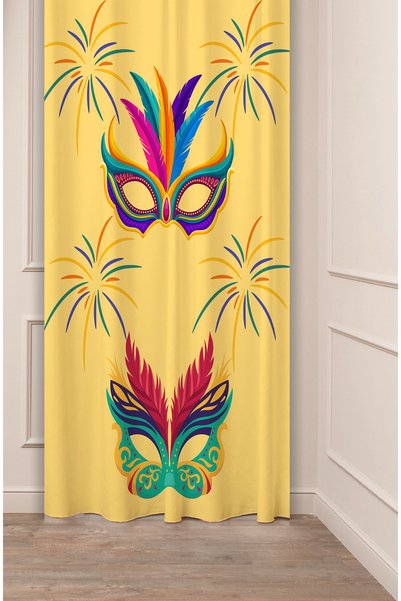 GREENDECOR Masca Mandala colorată Vopsea vibrantă Model uman ascuns Digital B...