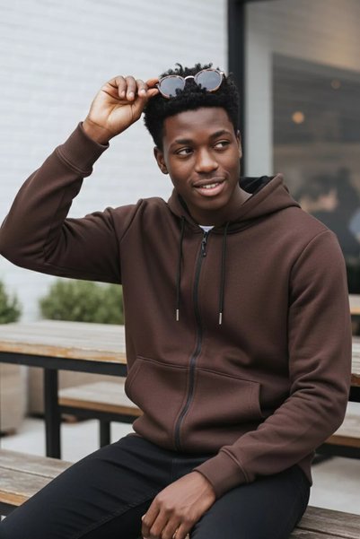 TOZLU Gülseli Men's Hooded Three-Thread Raster Sweatshirt