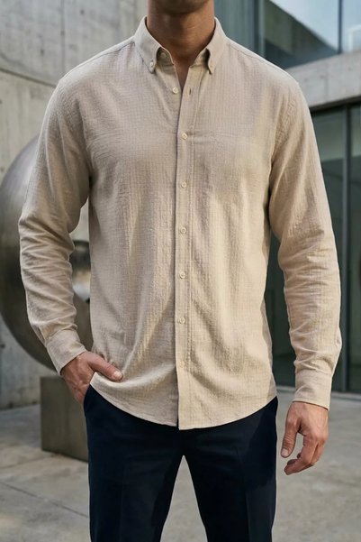 TOZLU Men's Long Sleeve Shirt