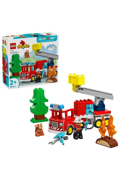 LEGO DUPLO Town Camion de pompieri cu furtun i pompier 10473
