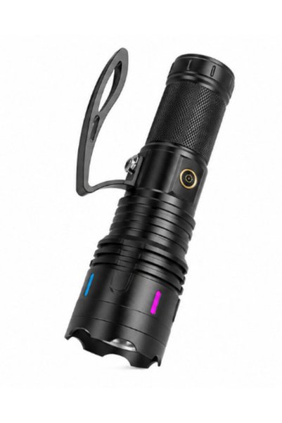 MİKİ Lanterna LED CB X120 30W, reîncărcabilă prin USB, baterie 26650, Power B...