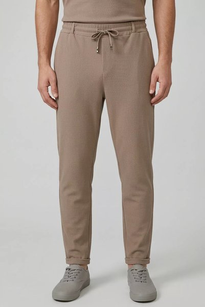 TOZLU Elastic Waist Lace-Up Double-Legged Men's Trousers