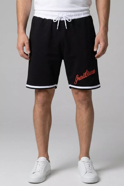 TOZLU Men's Shorts with Elastic Waist and Stripe Detail