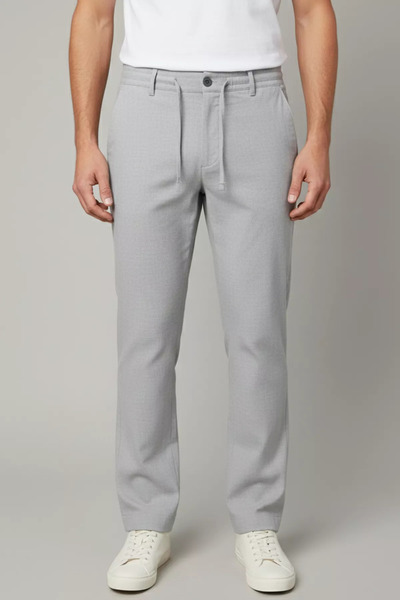 TOZLU Men's Cloth-Imitation Baggy Trousers