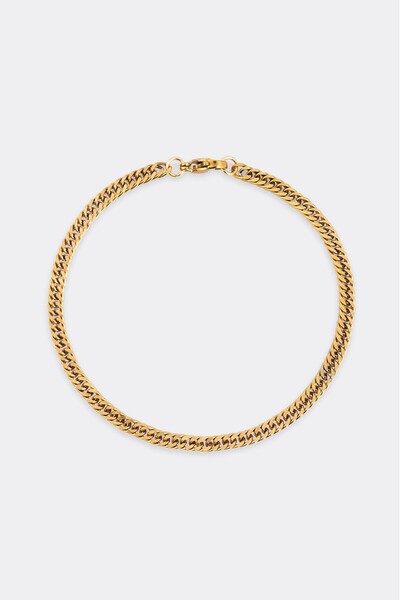 Crupt Studio 4mm Retro Gold Steel Men's Bracelet Ka1052Al