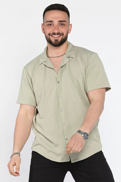 TOZLU Apaş Yaka Men's Short Sleeve Shirt