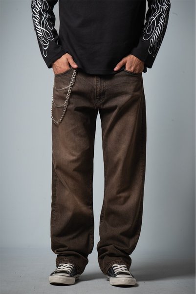 GRJ denim Dust Noir Baggy Fit Distressed Black Men's Jeans