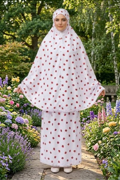 ALDAIYR Two-Piece Women's Embroidered Prayer Dress