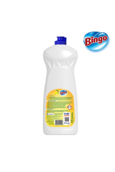 Bingo Sıvı Elde Bulaşık Deterjanı Limon 1500ml X 3 Adet