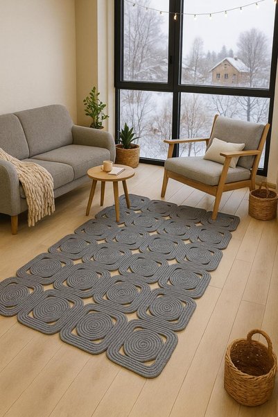 ModaCardin Jüt Kilim, Paspas, Mutfak Halısı, Banyo Paspası, Kilim, Halı, Otur...