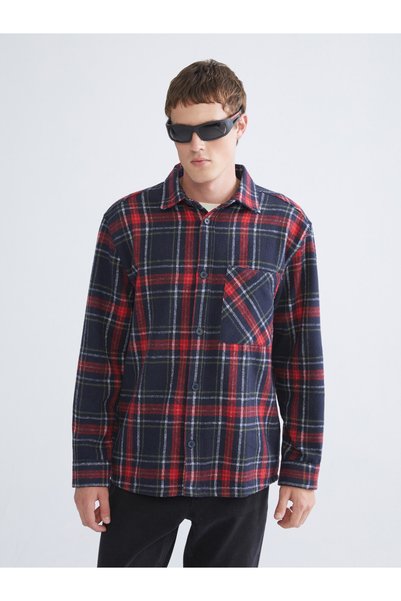 LC Waikiki Xsideregular fit plaid wool blend men's lumberjack shirt