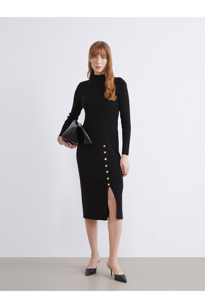 LC Waikiki Half Fisherman Roba Collar Knitwear Dress for Style Enthusiasts fr...