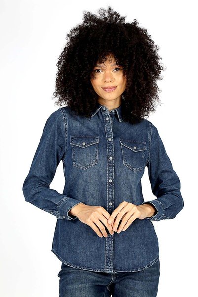 Lee Cooper Would Kadın %100 Pamuk Jean Gömlek