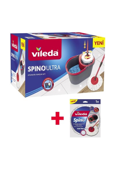 Vileda Spino Ultra Otomatik Temizlik Seti + Yedek Paspas