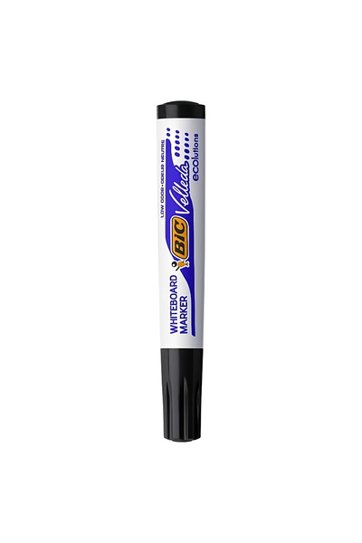 Bic Μαρκαδόρος Πίνακα Στρογγυλή Μύτη Velleda Μαύρο 1701 09 - Συσκευασία 12 τε...
