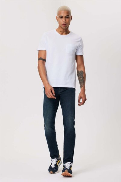 Lee Cooper Jagger Men's Slim Straight Fit Regular Waist Straight Leg Jeans Blue