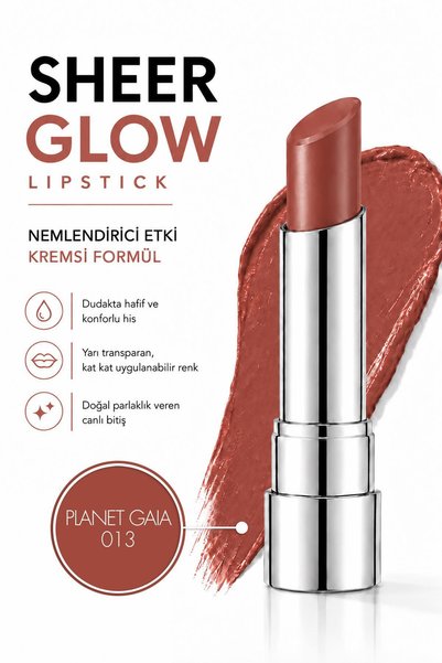 Pierre Cardin Sheer Glow Lipstick - Moisturizing Lipstick with a Glossy Finis...