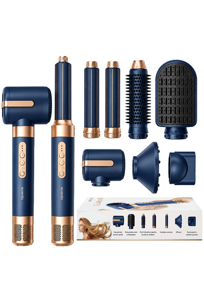 ewenta Uscator Par Ewenta® GLAM AIR 7in1, Perie Rotativa, Air Curler, Control...