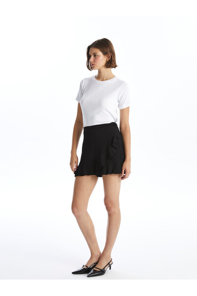 LC Waikiki Two Mt Shop Quality Lcw Vision Black Plain Mini Women's Skirt
