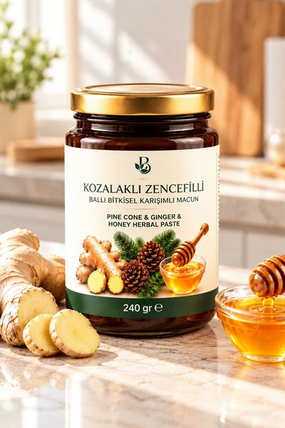 OrdoVeni Zencefilli Çam Kozalağı Macunu 240 gr | Ballı Bitkisel Karışım