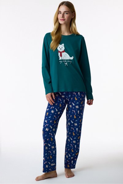 Penti Scarf Weather Pamuklu Pantolon Pijama Takımı