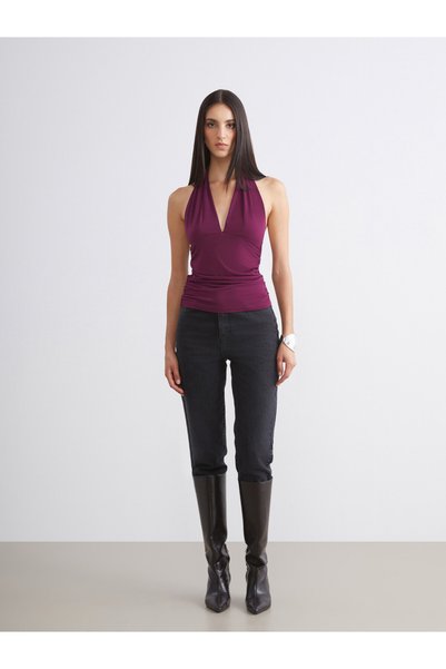 LC Waikiki Halter Roba Collar Gathered Blouse for Style Enthusiasts from Uzg ...
