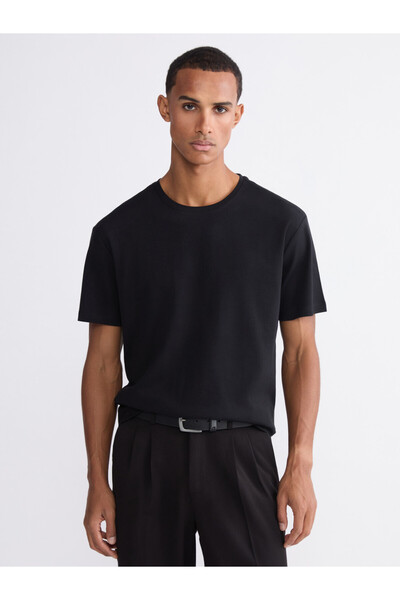 LC Waikiki Quality Parts from Çelebi Store Zero Roba Yaka Men's T-Shirt