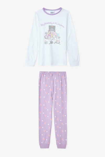 Penti Lila Kız Çocuk Kuromi Friends Uzun Kollu Pamuklu Pijama Takımı