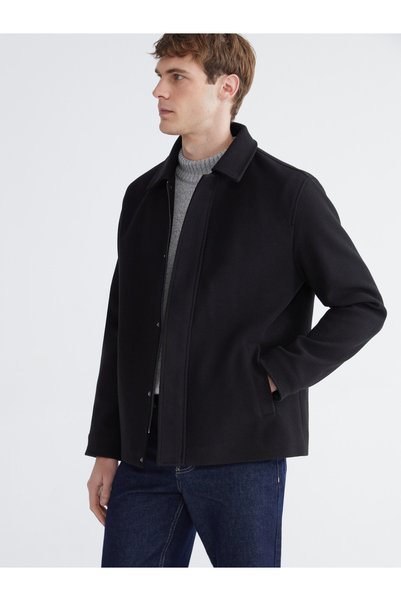 LC Waikiki Vizyon New Season Standard Fit Shirt Collar Men's Cashmere Coat