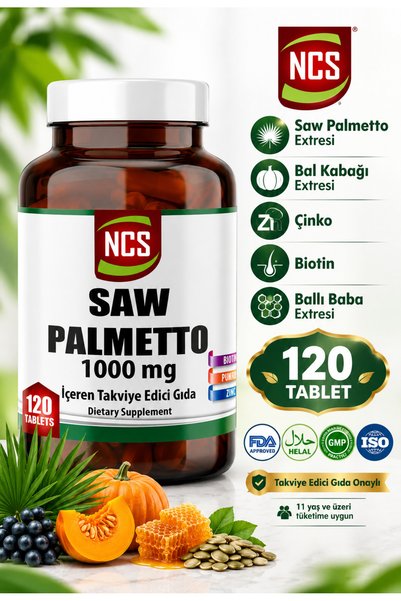 NCS Cüce Palmiye 1000 Mg 120 Tablet Saw Palmetto