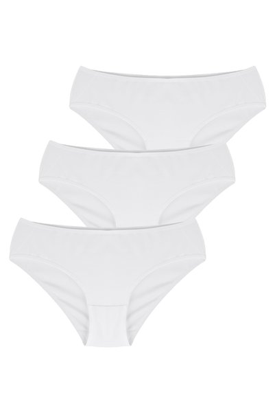 Penti Cover 3lü Pamuklu Beyaz Slip Külot